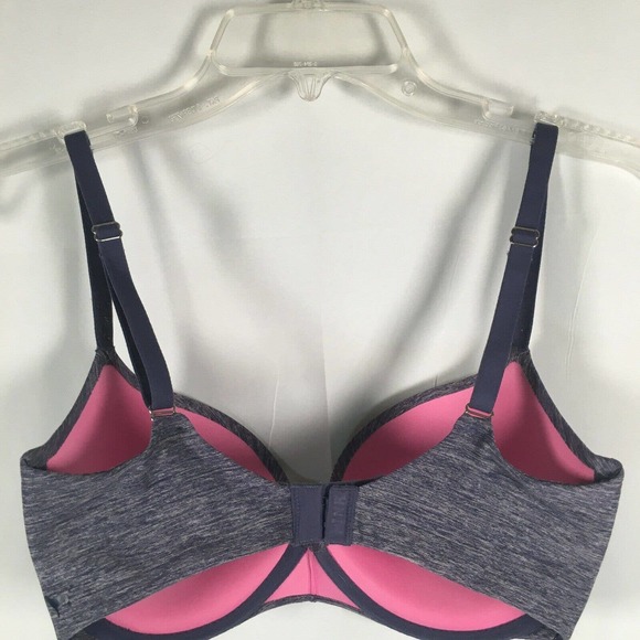 Victoria's Secret Pink Bra Womens 32DD Blue Underwire Light Lift T-Shirt‎ - Picture 3 of 6